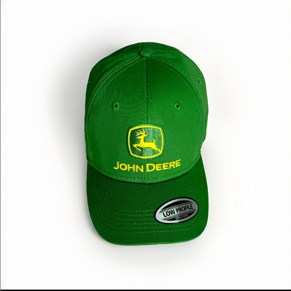 John Deere Green Strap Back Hat Cap Low Profile Adjustable